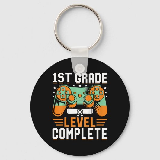 Kinder 1st Grade Level Compleet Afstuderen Videoga Sleutelhanger (Voorkant)