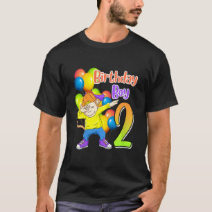 Kinder 2 jaar geboorte jongen 2e verjaardag jongen t-shirt