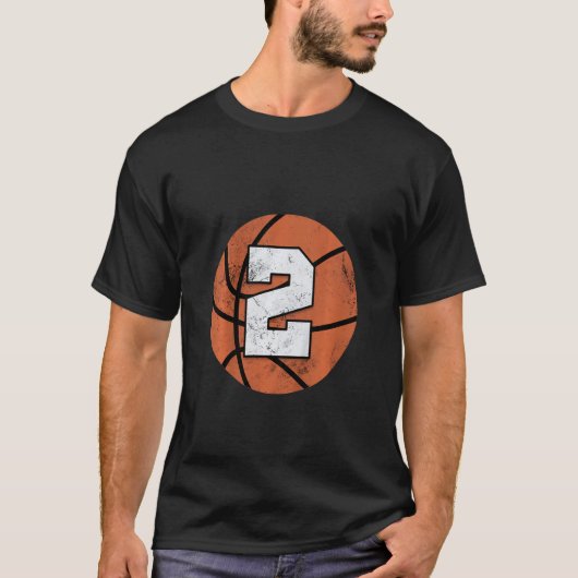 Kinder 2 jaar Kinder jongens meisjes Basketb T-shirt (Voorkant)