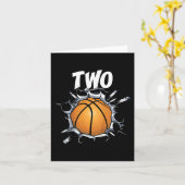 Kinder 2 jaar oud basketbal verjaardagsfeestje the kaart (Gele Bloem)