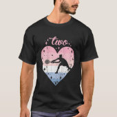 Kinder 2 jaar oud Cute Tennis Birthday Girl 2nd B  T-shirt (Voorkant)