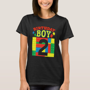 Kinder 2 Jaar Oud Jongen Bakstenen Bouwer 2e Verja T-shirt