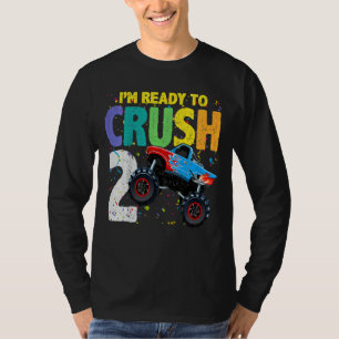 Kinder 2 jaar oude 2e jaardag monster Truck I Am R T-shirt