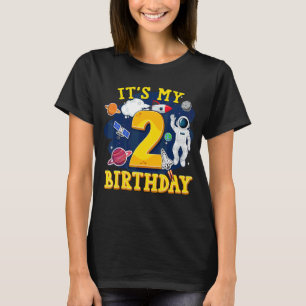 Kinder 2 jaar oude Astronaut buitenruimte 2de Birt T-shirt