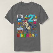 Kinder 2 jaar oude cadeaus 2e verjaardag jonge gen t-shirt (Design voorkant)