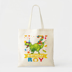 Kinder 2 jaar oude dinosaurus bouwstenen 2e geboor tote bag
