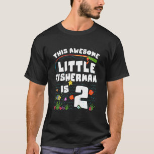 Kinder 2 jaar oude kleine visser Vist kinderen T-shirt