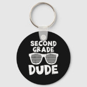 Kinder 2e graadmeter terug naar school eerste graa sleutelhanger (Achterkant)