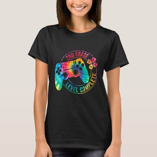 Kinder 2e klas Afstuderen Tie Dye Peace Out Tweede T-shirt (Voorkant)