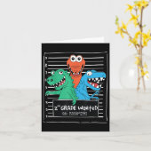 Kinder 2e klas Gezocht Poster Dinosaurus Tweede kl Kaart (Gele Bloem)