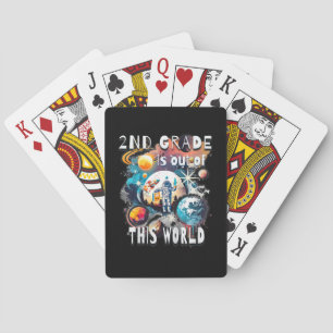 Kinder 2e klas is uit dit Wereldschooljaar St Pokerkaarten