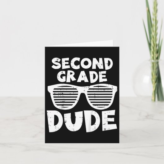 Kinder 2e klas kerel CK naar school eerste dag Kaart (Voorkant)