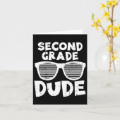 Kinder 2e klas kerel CK naar school eerste dag Kaart (Gele Bloem)