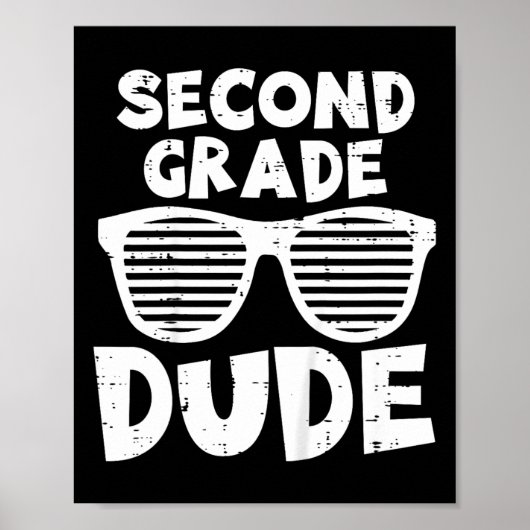 Kinder 2e klas kerel CK naar school eerste dag Poster (Voorkant)