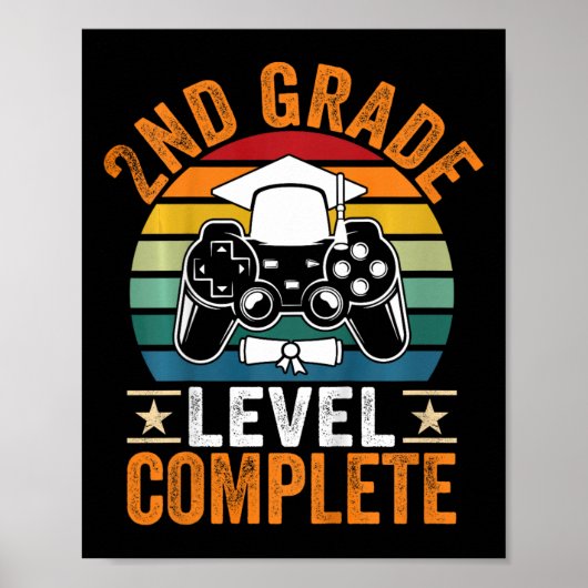 Kinder 2e klas niveau complete Schattigee gamer kl Poster (Voorkant)