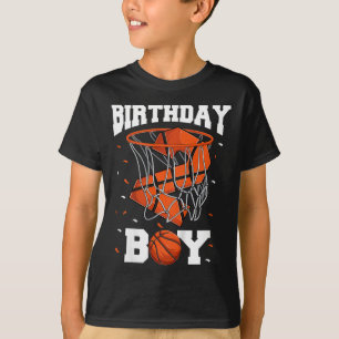 Kinder 2e verjaardag basketbal jongen twee jaar ou t-shirt