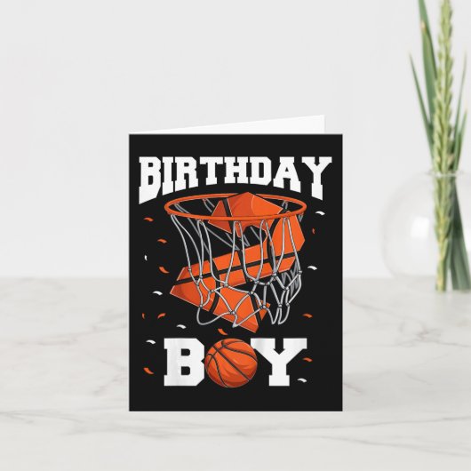 Kinder 2e Verjaardag Basketbal Kinder Kaart (Voorkant)