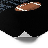 Kinder 2e verjaardag Football speler Touchdown in  Poster (Hoek)