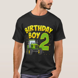 Kinder 2e verjaardag jongen 2 jaar oude Boerderij  T-shirt