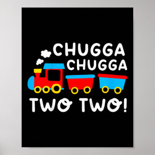 Kinder 2e Verjaardag Jongen Trein Chugga Chugga Tw Poster