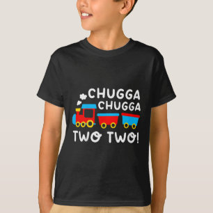 Kinder 2e Verjaardag Jongen Trein Chugga Chugga Tw T-shirt