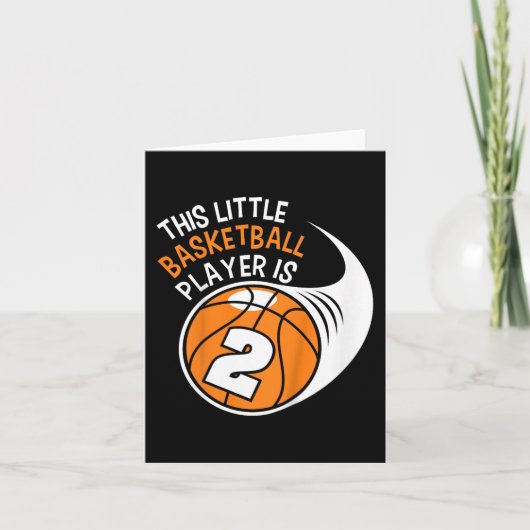 Kinder 2e Verjaardag Jongens Basketbal Sport 2 Jaa Kaart (Voorkant)
