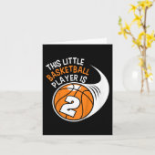Kinder 2e Verjaardag Jongens Basketbal Sport 2 Jaa Kaart (Gele Bloem)