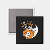 Kinder 2e Verjaardag Jongens Basketbal Sport 2 Jaa Magneet (Voorkant / Achterkant)