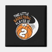 Kinder 2e Verjaardag Jongens Basketbal Sport 2 Jaa Magneet (Voorkant)