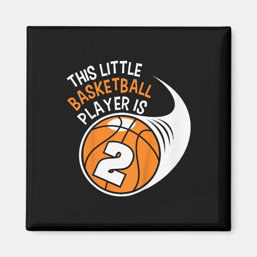 Kinder 2e Verjaardag Jongens Basketbal Sport 2 Jaa Magneet (Voorkant)