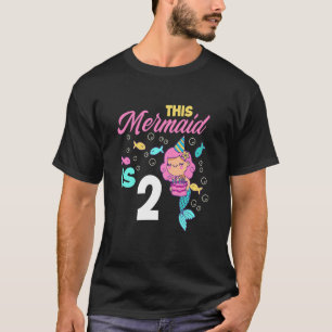 Kinder 2e verjaardag meisjes Zeemeermin 2 jaar Zee T-shirt