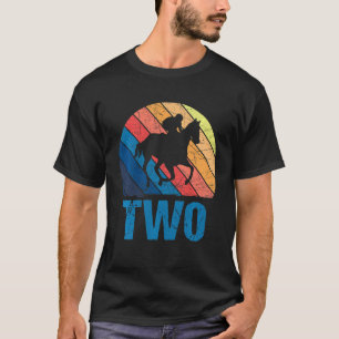 Kinder 2e verjaardag Paardenrennen 2 jaar oud meis T-shirt