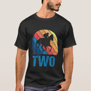 Kinder 2e verjaardag Paardenrennen 2 jaar oud meis T-shirt