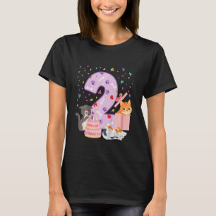 Kinder 2e Verjaardags Meisje Leuke Kat Outfit 2 Ja T-shirt