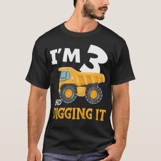 Kinder 3 3 jaar 3 jaar 3 jaar geboortedag, jongen  t-shirt