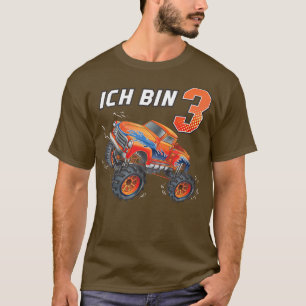 Kinder 3 jaar cadeau jongens auto monsterwagen t-shirt