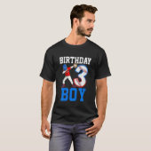 Kinder 3 jaar oud Baseball als derde verjaardag T-shirt (Voorkant volledig)