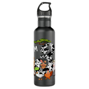 Kinder 3 jaar oud Boerderij thema dieren 3e verjaa Waterfles