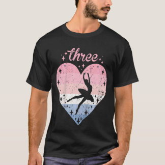 Kinder 3 jaar oud Cute Ballet Birthday Girl 3rd B  T-shirt