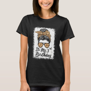 Kinder 3 jaar oud en mijn 3e verjaardag cadeau leo t-shirt