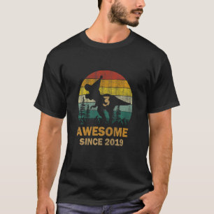 Kinder 3 jaar oud Geweldige sinds 2019 3e Verjaard T-shirt