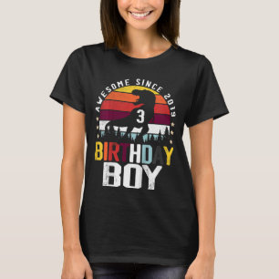 Kinder 3 Jaar Oud Verjaardag Dinosaurus Rex Jongen T-shirt