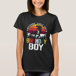 Kinder 3 Jaar Oud Verjaardag Dinosaurus Rex Jongen T-shirt