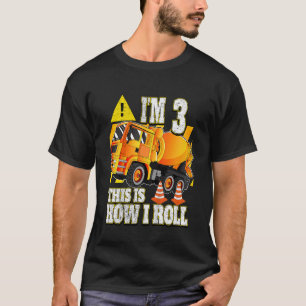 Kinder 3 jaar oude dag betonmixer vrachtwagen t-shirt