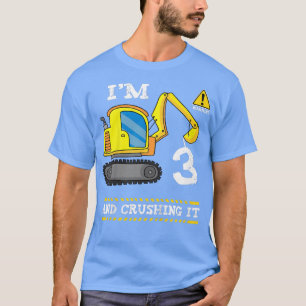 Kinder 3 jaar oude graafmachine 3rd Birthday Boy C T-shirt