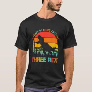 Kinder 3 jaar oude jongen drie 3e verjaardag derde t-shirt