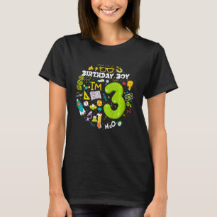 Kinder 3 jaar oude jongen wetenschapper 3rd Birthd T-shirt