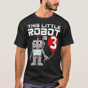 Kinder 3 jaar oude robot Birthday Robots Science R T-shirt