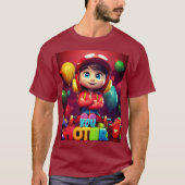 KINDER 3D ONTWERP VOOR SCHATTIGEE JONGEN T.SHIRT T-SHIRT (Voorkant)