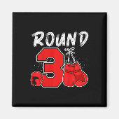 Kinder 3e Boksen Verjaardagsfeest Drie jaar oude B Magneet (Voorkant)